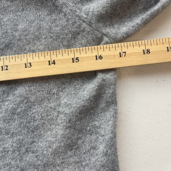 Max Studio Sweater 100% 2 Ply Cashmere Grey Cowl Turtleneck Pullover Women S - Picture 7 of 9